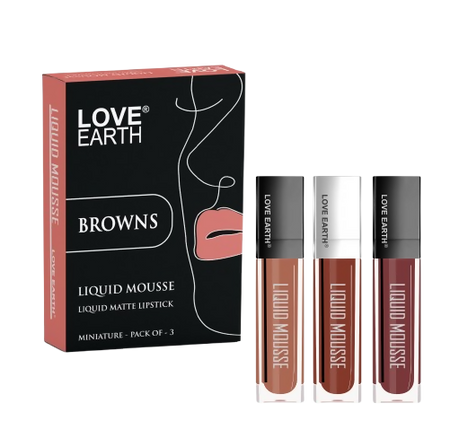 Love Earth Liquid Mousse Matte Lipstick - Browns