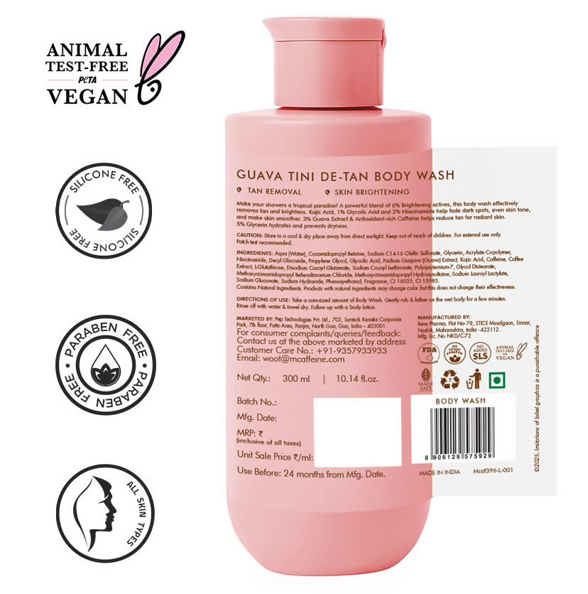 mCaffeine Guava Tini De-Tan Body Wash - Distacart