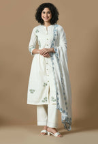 Joban Fashion White Cotton Kurta Set