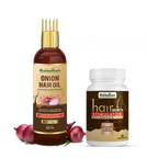 Rajasthan Herbals Onion Hair Oil & Hair Growth Stimulator Capsule Combo