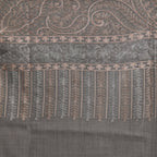 Nizalia Cashmere Fine Wool Grey Nulki Design Shawl