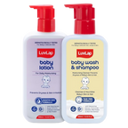 LuvLap Baby Wash & Shampoo + Baby Lotion Combo Set