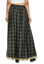 Mominos Fashion Moeza Cotton Black Printed Lehenga (Lancha)