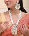 VOJ Gold-Polished Wedding Pearl Jewellery Set
