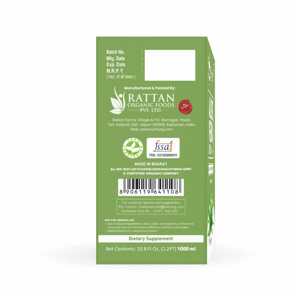 Nutriorg Aloe Vera Juice - Distacart