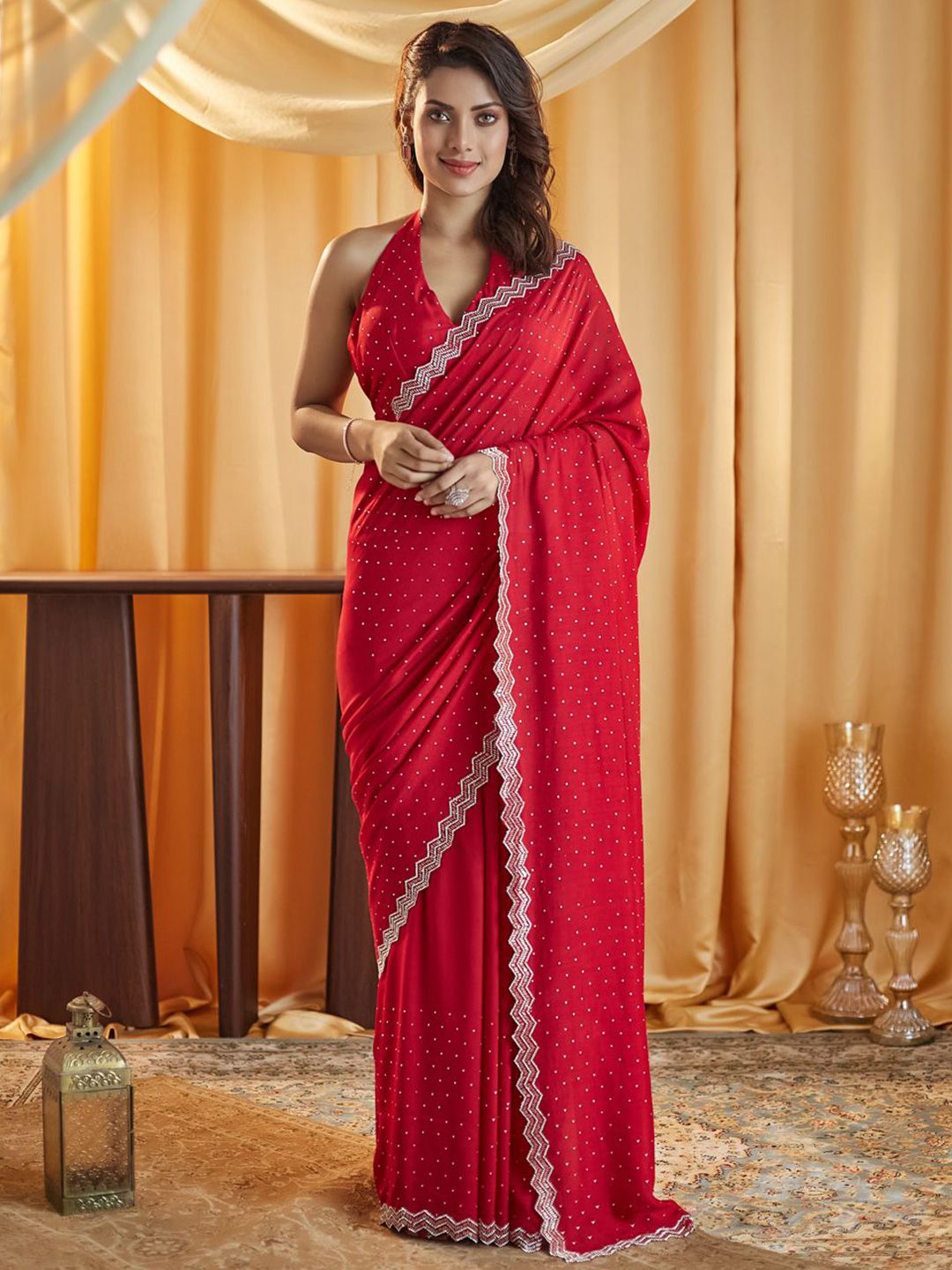 kasee Embellished Beads and Stones Silk Blend Saree