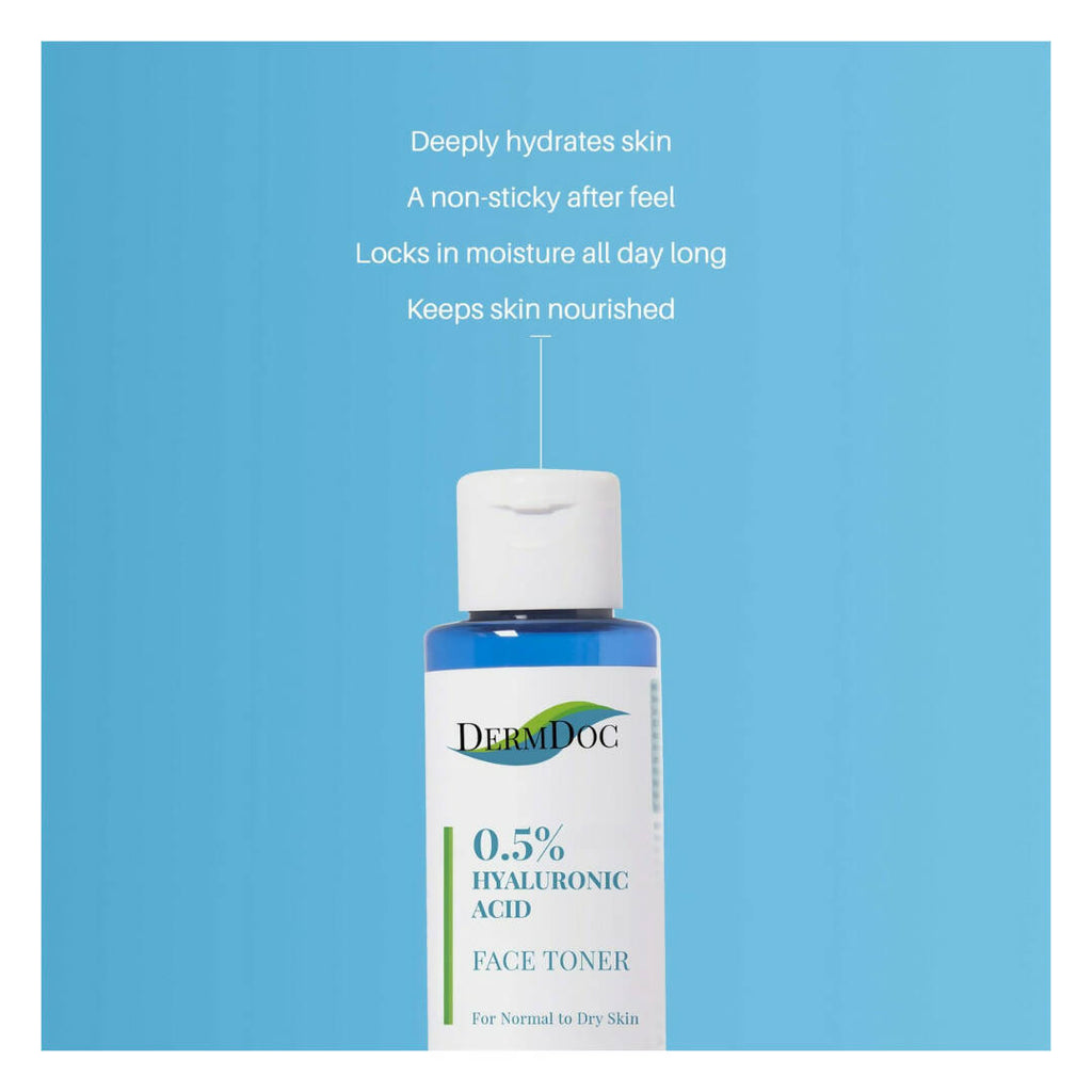 Dermdoc 0.5% Pure Hyaluronic Acid Face Toner for Normal to Dry Skin