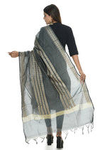 Mominos Fashion Moeza Handloom Cotton Grey Dupatta For Women - Distacart