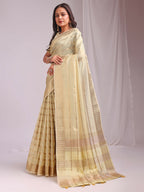 Shree Shyam Fashion Organza Gold Saree - Distacart