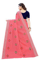 Vamika Chanderi Cotton Embroidery Red Sarees