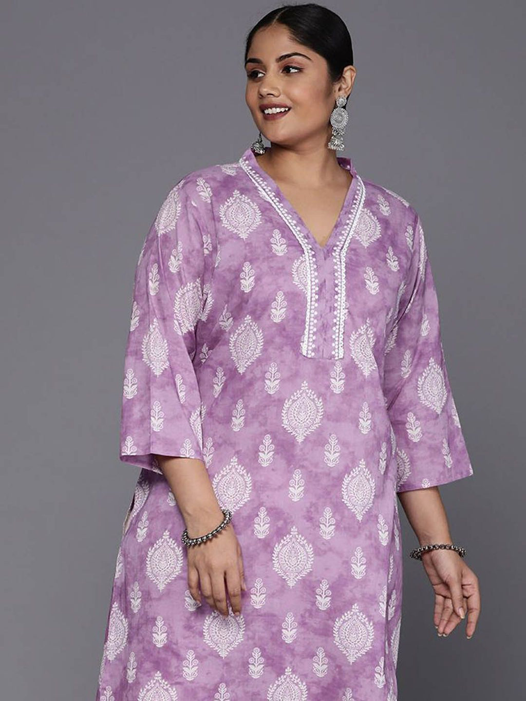 Sztori Ethnic Motifs Printed Regular Cotton Straight Kurta - Distacart