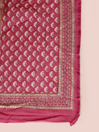 Miravan Women Plus Size Pink Straight Floral Printed Kurta & Palazzo With Dupatta - Distacart