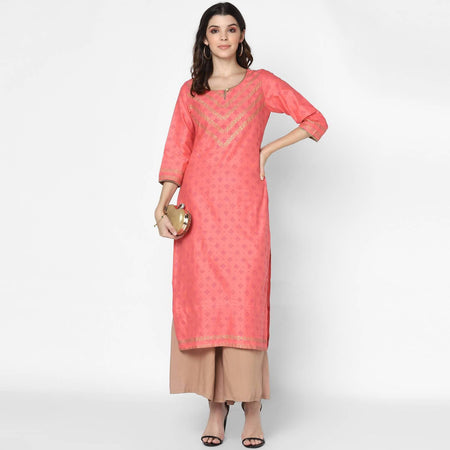 Cheera Hand Block Print Pitch Straight Kurta (MAAI-046K)