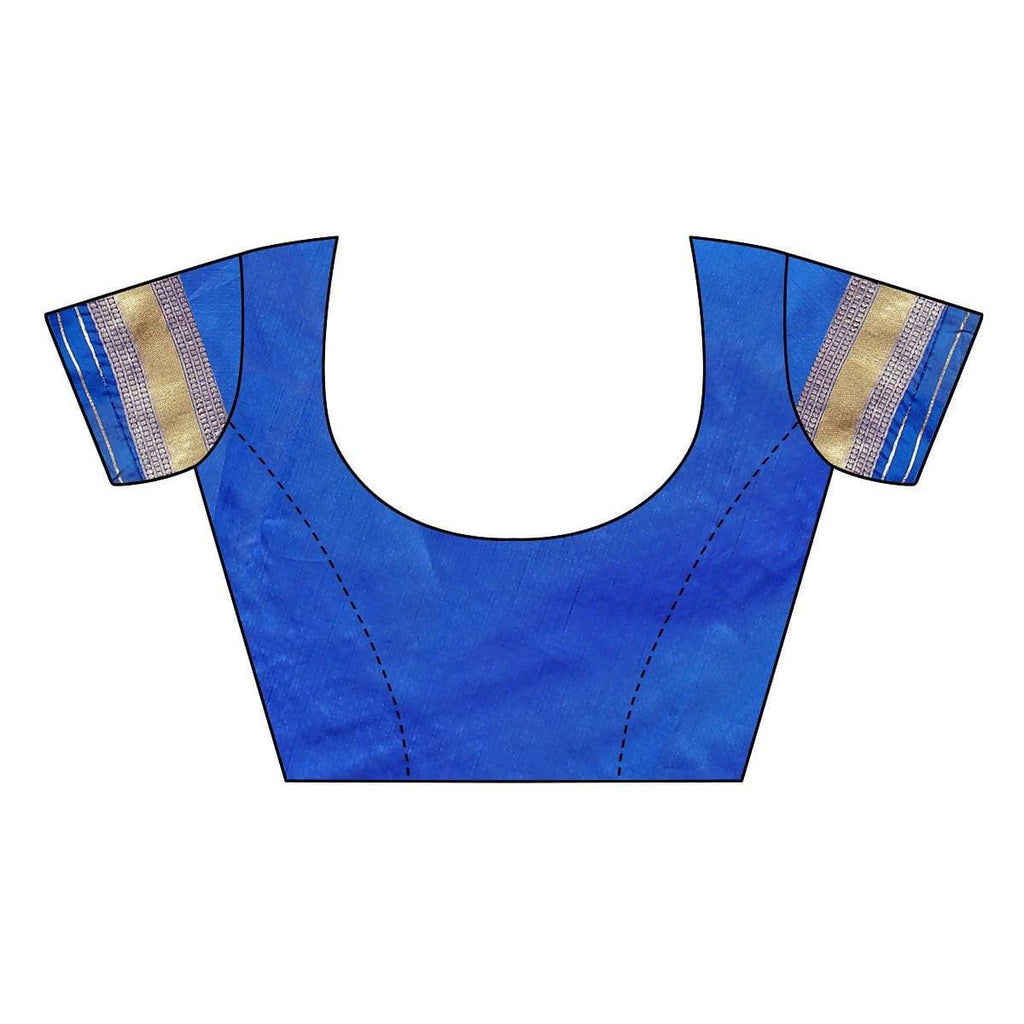 Vamika Banarasi Jaquard Blue Weaving Saree