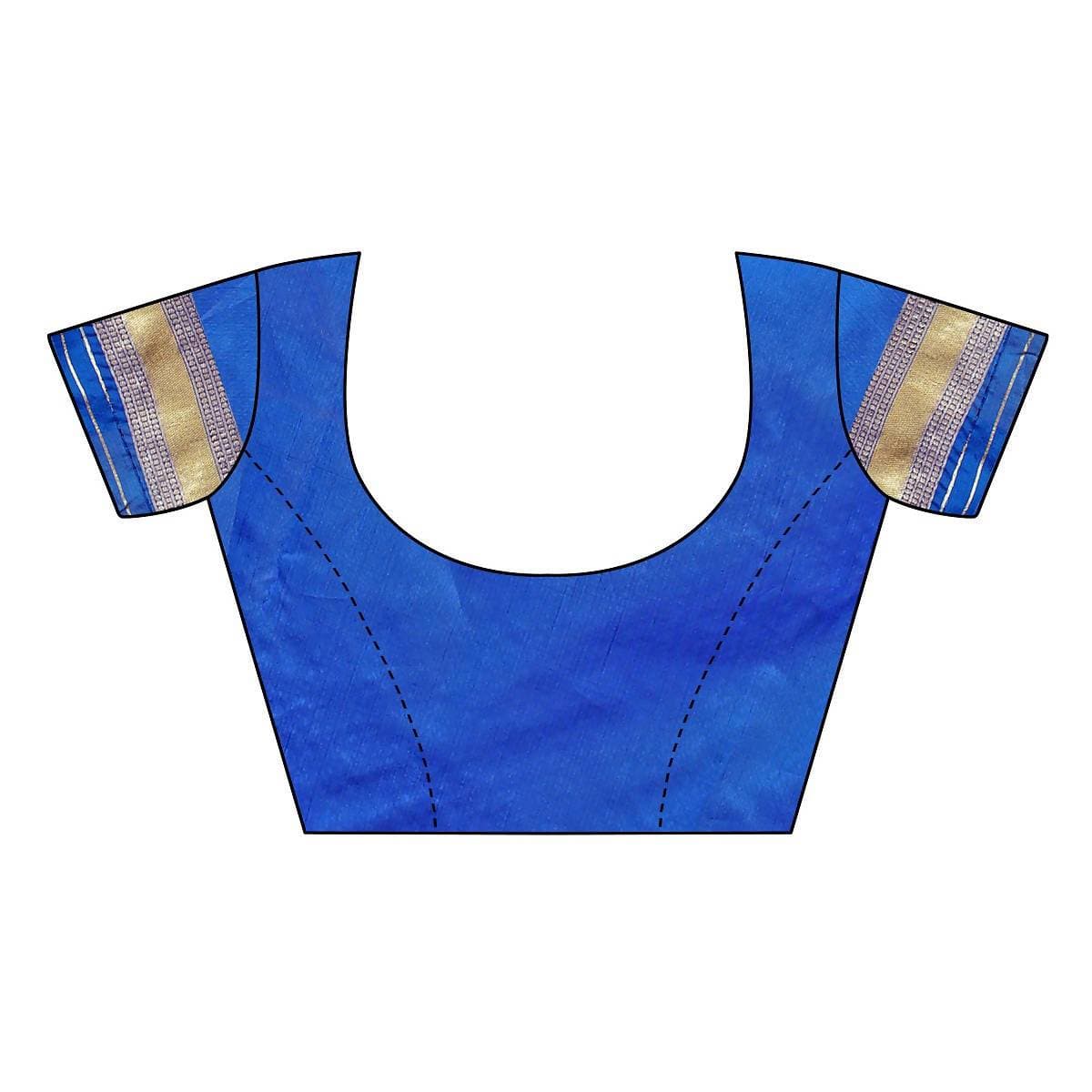 Vamika Banarasi Jaquard Blue Weaving Saree