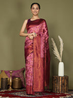 Shree Shyam Fashion Lichi Silk Light Pink Saree - Distacart