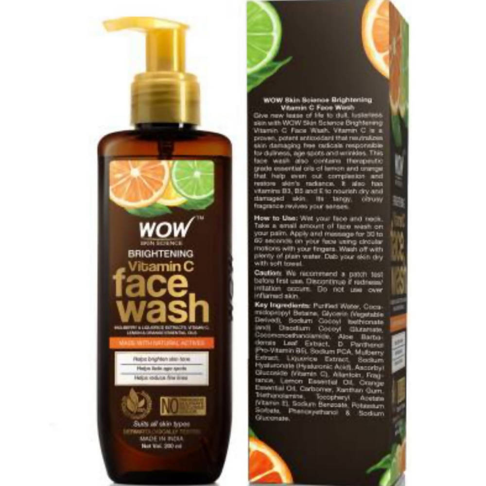 Wow Skin Science Brightening Vitamin C Face Wash - Distacart