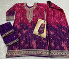 Anaita Purple Chinon Silk Readymade Suit with Sequence Work - Distacart