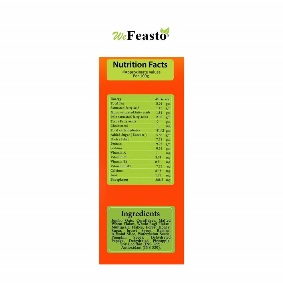 Wefeasto Muesli Fruits+ Nuts+ Seeds