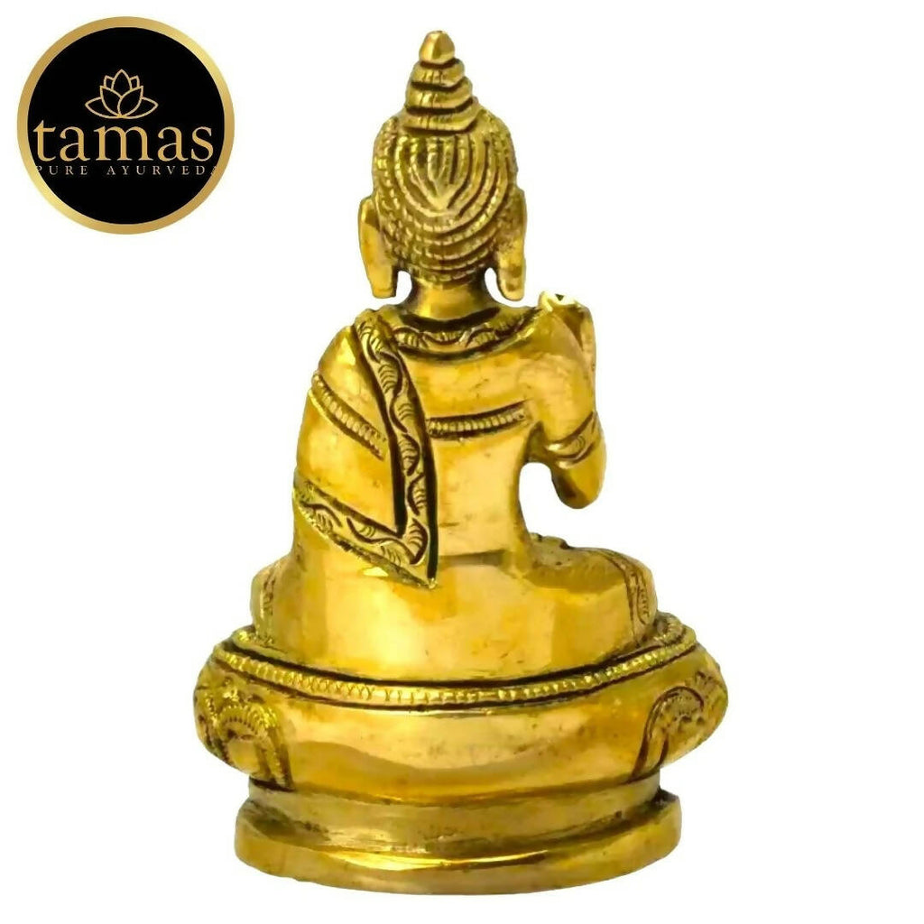 Tamas Brass Buddha Idol Decorative Showpiece (Golden)