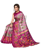Vamika Purple Printed Art Silk Saree