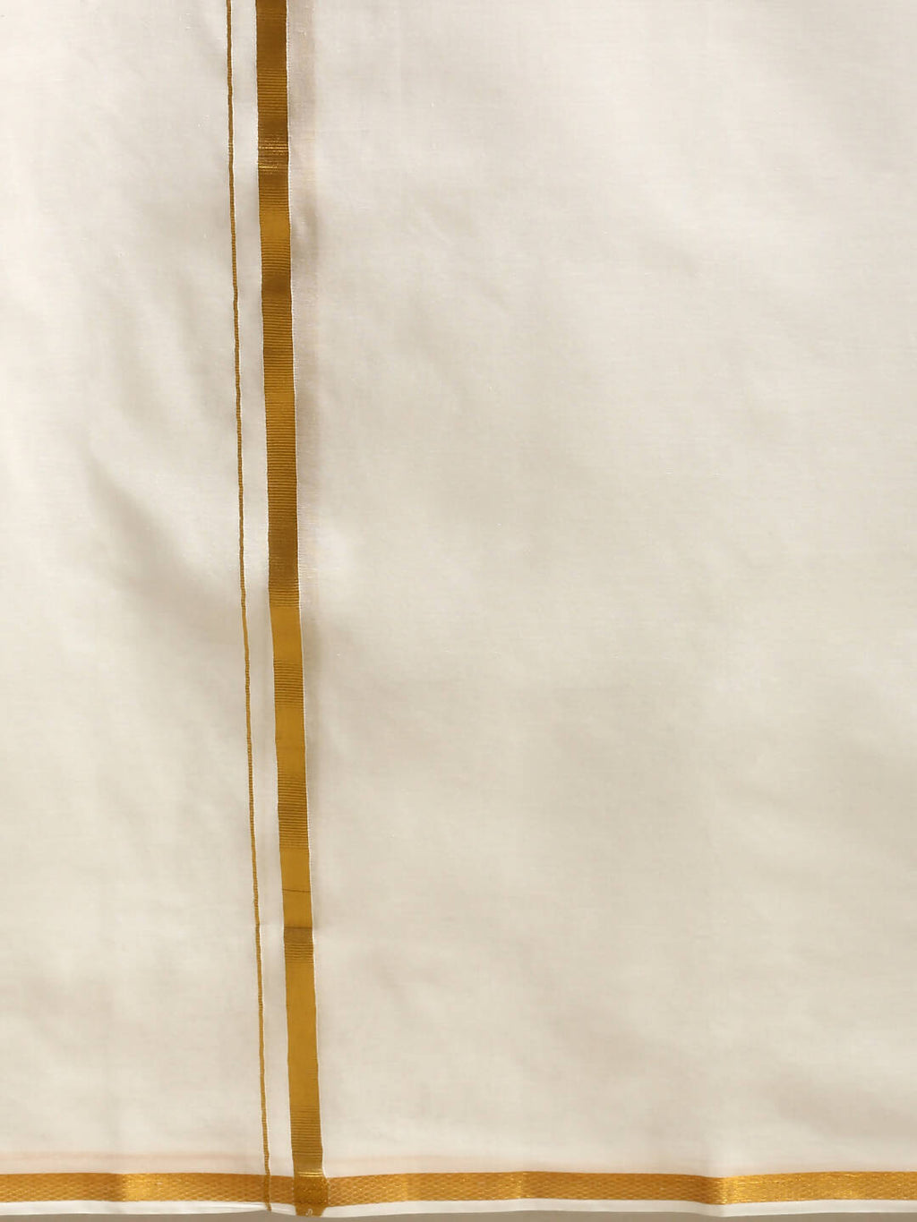 Ramraj Cotton Mens Wedding Set Cream Regular Dhoti, Shirt & Towel Arathi 1/2"