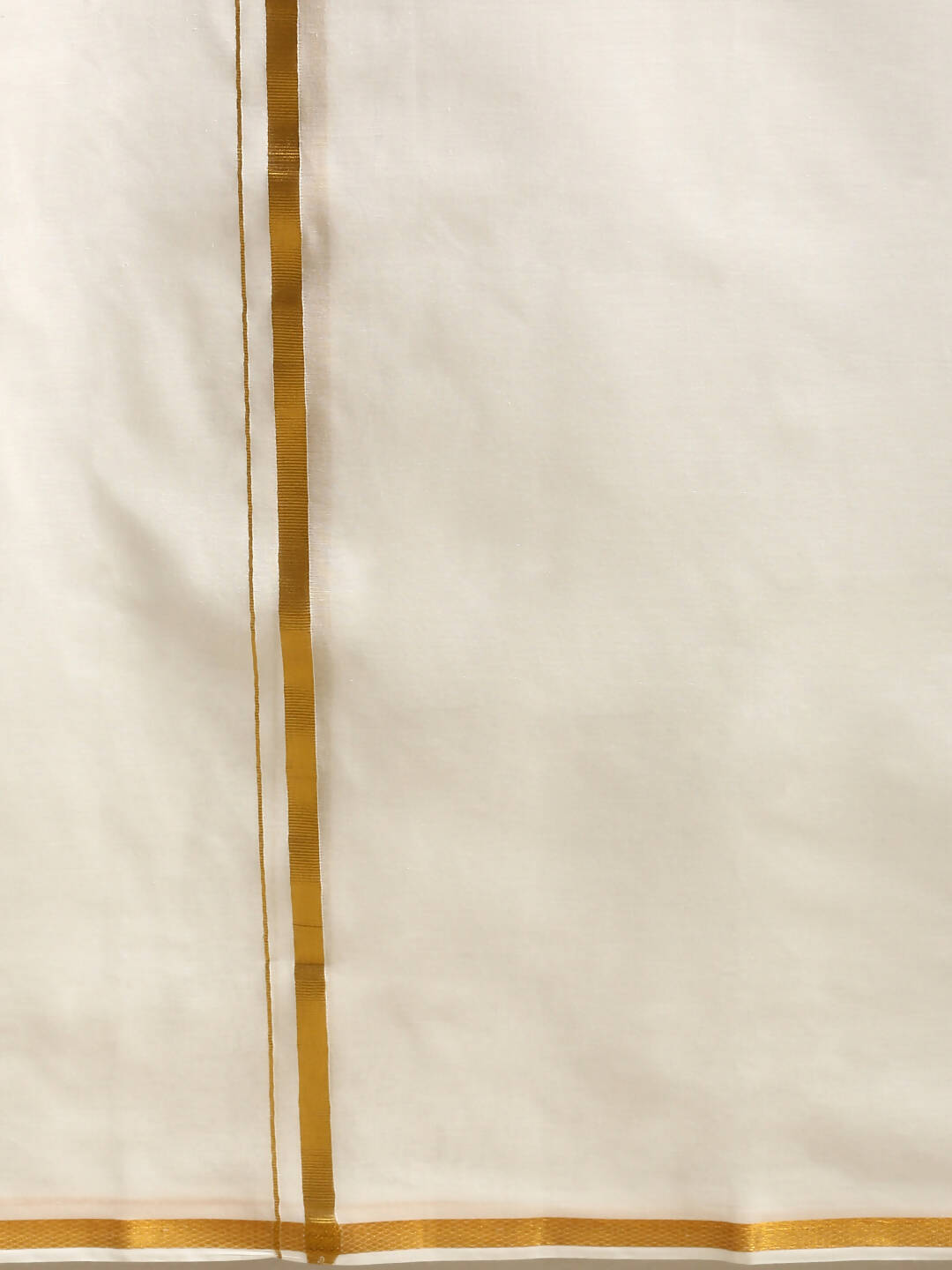 Ramraj Cotton Mens Wedding Set Cream Regular Dhoti, Shirt & Towel Arathi 1/2"