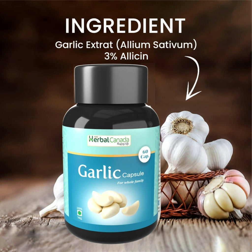 Herbal Canada Garlic Capsules - Distacart