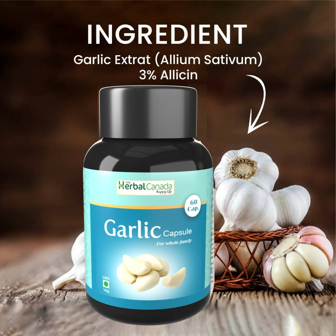Herbal Canada Garlic Capsules - Distacart