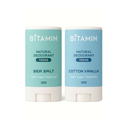 Bitamin Natural Deodorant Cotton Vanilla, Sea Salt Teens