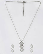 VOJ Stainless Steel Silver Silver Jewellery Set (Pack of 2)