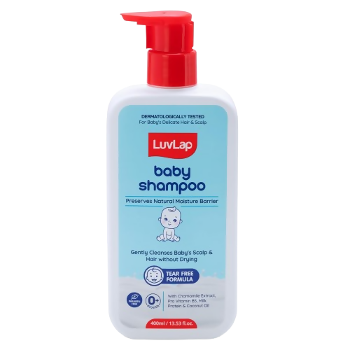 LuvLap Milky Soft Baby Shampoo with Milk Protein, Vitamin E & Coconut Oil, Shea Butter & Chamomile