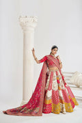 Kesar Fab White Banarasi Silk Embroidered Lehenga