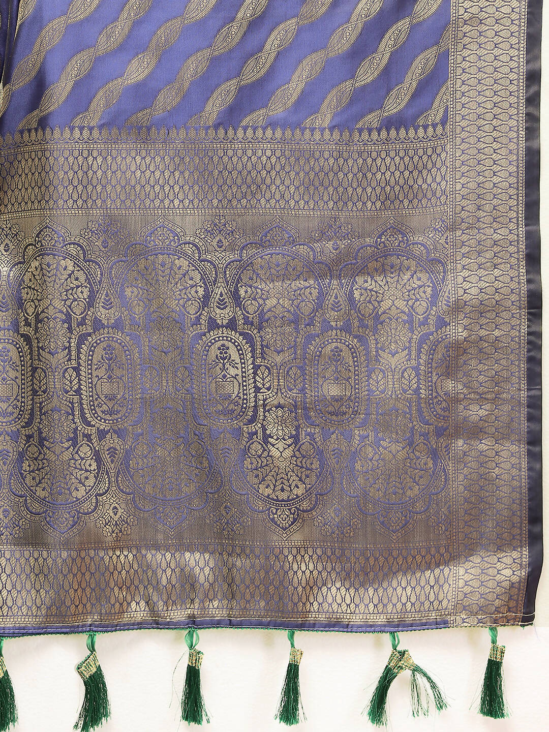 Lorenvalley Fashion Purple Soft Silk Woven Design with Zari Weaving Leheriya Design Saree