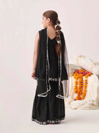 Joban Fashion Girl's Black Color Sharara Set