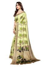 Vamika pista Printed Art Silk Saree