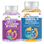 Dr. Morepen Multivitamin Women Tablets and Omega 3 Deep Sea Fish Oil Softgels Combo - Distacart