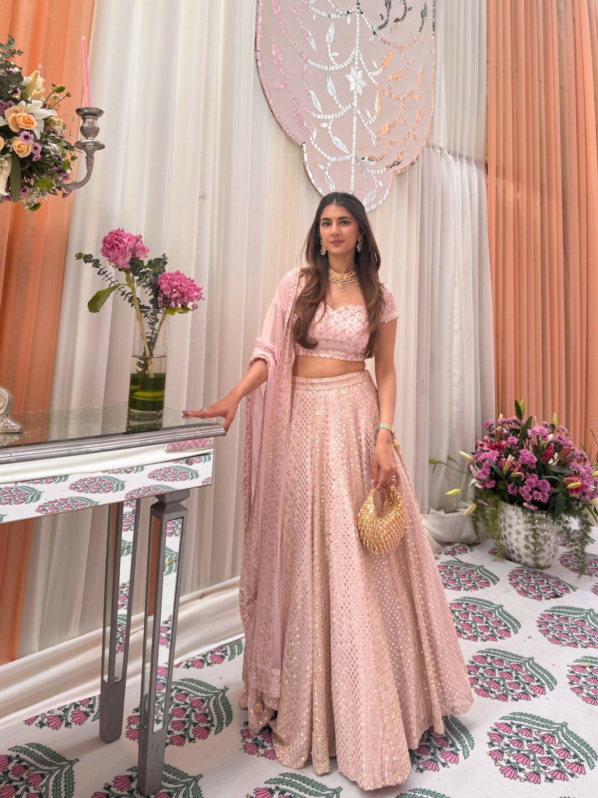 Lehenga Mart Designer Indian Wedding Lehenga Choli-Pink - Distacart