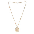 Long Gold Chain with Kundan Jhallar Pendant (Gold) - Ruby Raang