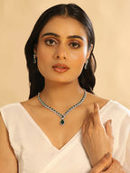 Nuyug Celestial Emerald Cubic ZIrcon Necklace Set