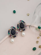 Multicoloured Contemporary Studs Earrings - Ruby Raang - Distacart