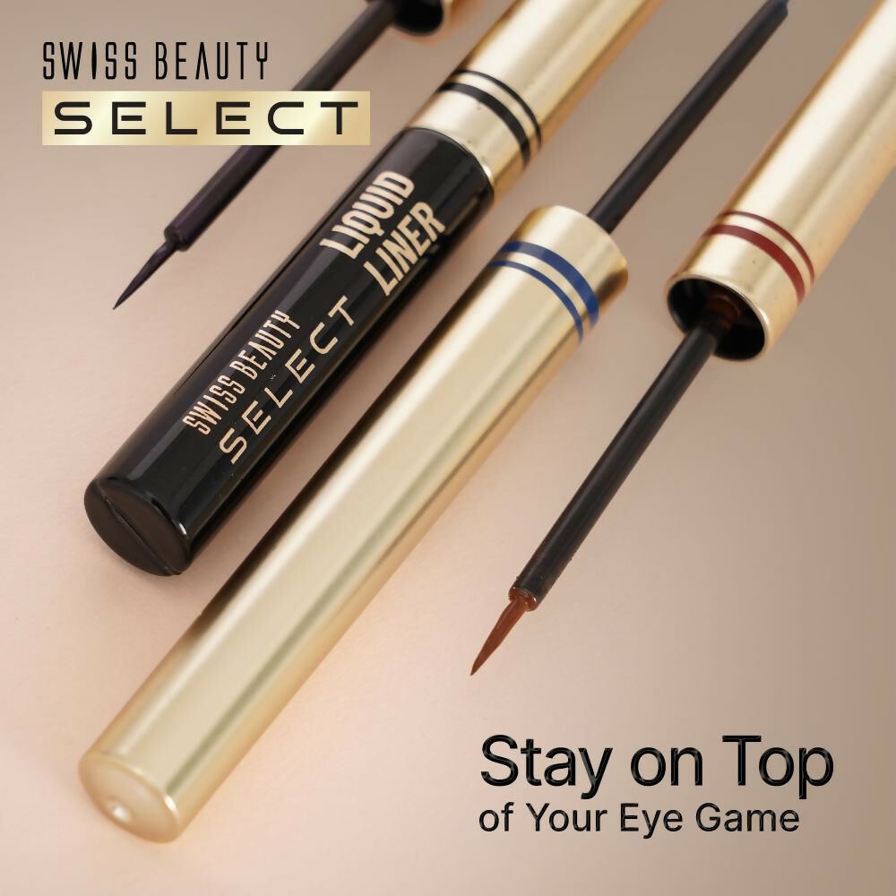 Swiss Beauty Select Here To Stay Liquid Liner, 3-Mood Brown