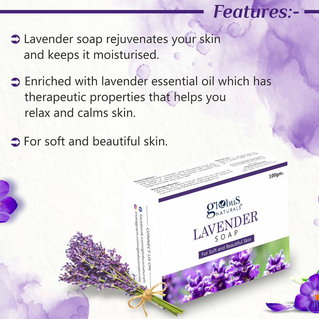Globus Naturals Lavender Soap