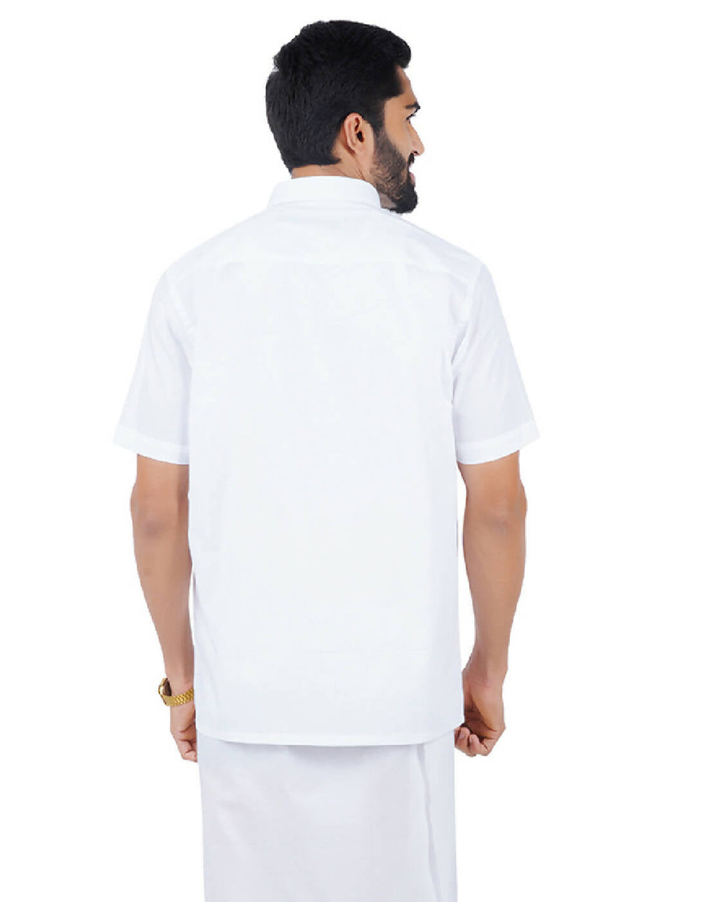 Ramraj Cotton Mens Half Sleeve Formal 100 % Cotton White Shirt