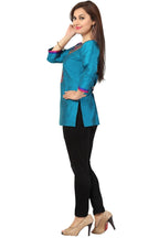 Snehal Creations The New Age Ethnicity Turquoise Blue Women Short Kurta