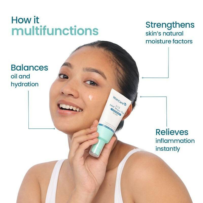 Wishcare 2:1:3 NMF Water Gel Moisturizer for Oily & Sensitive Skin, Oil-Free - Distacart