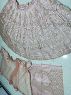 Jyoti Fashion Delightful Rose Pink Sequins with Zari Thread & Coding Dori Embroidery work Lehenga Choli with Dupatta