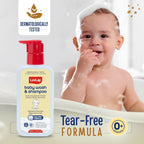 LuvLap Baby Wash & Shampoo with Chamomile, Milk Protein, Oatmeal & Shea Butter