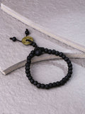 NVR Men Black Beaded Elasticated Rakhi With Roli Chawal - Distacart