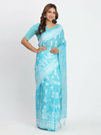 Shree Shyam Fashion Linen Cotton Grey Saree - Distacart